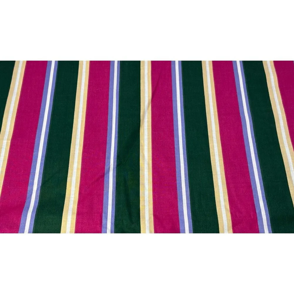 Vintage Multicolor Stripe Chintz Fabric 180